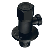 Кран для подключения сантехприборов Mixxus VAL-06-1/2x1/2 Black с нерж.ст.SUS304(черный) (MI6058)