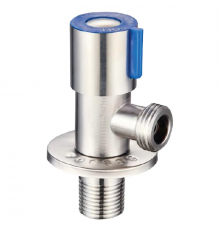 Кран для підключення сантехприладів Mixxus VAL-01-1/2x1/2 з нерж.ст. SUS304 (синій) (MI6117)