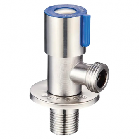 Кран для підключення сантехприладів Mixxus VAL-01-1/2x1/2 з нерж.ст. SUS304 (синій) (MI6117)