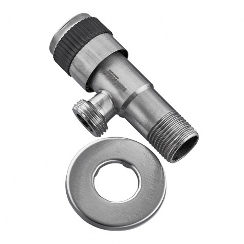Кран для подключения сантехприборов Mixxus VAL-04-1/2x1/2 с нерж. стали (MI6161) Кран для подключения сантехприборов Mixxus VAL-04-1/2x1/2 с нерж. стали (MI6161)