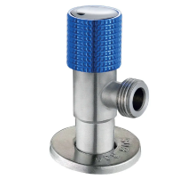 Кран для підключення сантехприладів Mixxus VAL-08-1/2x1/2 з нерж. сталі SUS304 (синій) (MI6216)