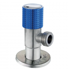 Кран для підключення сантехприладів Mixxus VAL-08-1/2x1/2 з нерж. сталі SUS304 (синій) (MI6216)