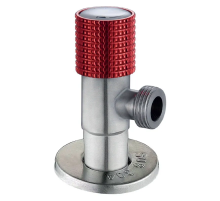 Кран для підключення сантехприладів Mixxus VAL-09-1/2x1/2 з нерж. сталі SUS304 (червоний) (MI6217)