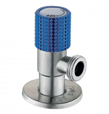 Кран для підключення сантехприладів Mixxus VAL-10-1/2x3/4 з нерж. сталі SUS304 (синій) (MI6218)