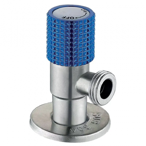 Кран для подключения сантехприборов Mixxus VAL-10-1/2x3/4 с нерж. стали SUS304 (синий) (MI6218)