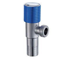 Кран для подключения сантехприборов Mixxus VAL-08-1/2x1/2 с нерж. стали SUS304 (синий) (MI7097)