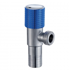 Кран для підключення сантехприладів Mixxus VAL-08-1/2x1/2 з нерж. сталі SUS304 (синій) (MI7097)