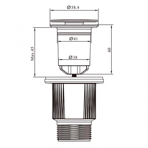 Донний клапан для раковини Mixxus POP-UP-10 1 1/4'' універсальний (з/без перел) СLICK-СLACK (Кол.хр