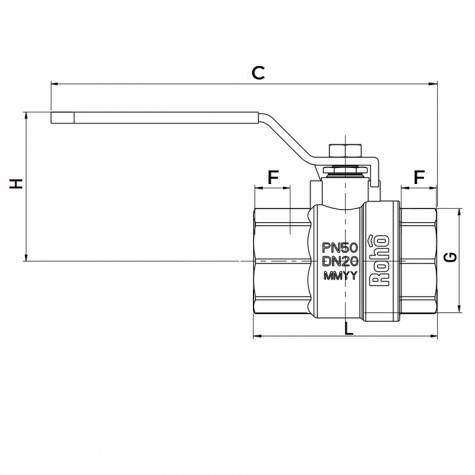 Кран кульовий Roho R200-150 - 1 1/2" (RO0084) Кран кульовий Roho R200-150 - 1 1/2" (RO0084)