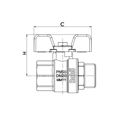 Кран кульовий Roho R101-075B - 3/4" (RO0093) Кран кульовий Roho R101-075B - 3/4" (RO0093)