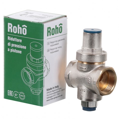 Редуктор тиску Roho R1201-075 - 3/4" ВВ, PN16 (1-5,5 бар) поршневий (RO0144) Редуктор тиску Roho R1201-075 - 3/4" ВВ, PN16 (1-5,5 бар) поршневий (RO0144)