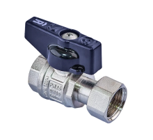 Кран шаровой Roho R115-050B -1/2&х1/2" прямой Н/Г, ручка "бабочка" черная (RO0232)