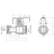 Кран шаровой Roho R115-050B -1/2&х1/2" прямой Н/Г, ручка "бабочка" черная (RO0232)