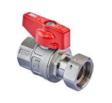 Кран шаровой прямой Н/Г Roho R115-075 -3/4"х3/4" ВВ, ручка "бабочка" красная (RO0233)