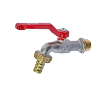 Кран садовый Roho R353-050-1/2" ручка "рычаг" красная (RO0239)