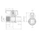 Кран шаровой ГАЗ, ручка "бабочка" желтая Roho R111-050G - 1/2" ВЗ (RO0241)