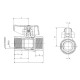 Кран шаровой ГАЗ, Roho R211-050G – 1/2" ВВ ручка "бабочка" желтая Roho R111-050G - 1/2" ВЗ (RO0242)