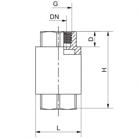 Клапан обратный Roho R300-050 – 1/2" ВВ "MONDIAL", лат. шток (RO0243)