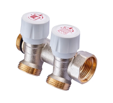 Коллектор с регулирующими вентилями на 2 исх. Roho R809-02 – 3/4"x3/4" EK (RO0249)