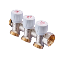 Коллектор с регулирующими вентилями на 3 исх. Roho R809-03 – 3/4&x3/4" EK (RO0250)