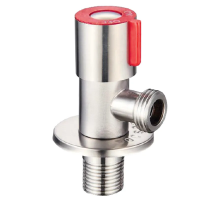 Кран для підключення сантехприборів 1/2x1/2 Mixxus VAL-02 червоний (нерж. сталь) (SS0049)