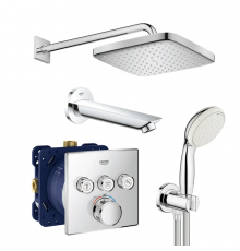 Душевая система скрытого монтажа с термостатом Grohe Grohtherm SmartControl New Tempesta 250 (RU2