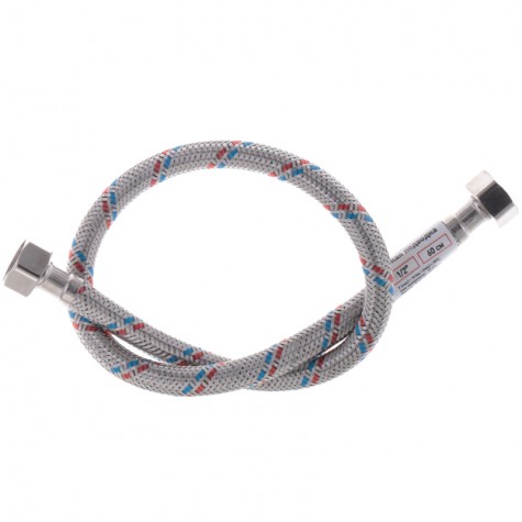 Гибкий шланг для подключения воды гайка 1/2'' - гайка 1/2'' (60 см) Zerix (ZX1552) Гибкий шланг для подключения воды гайка 1/2'' - гайка 1/2'' (60 см) Zerix (ZX1552)