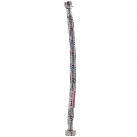 Гибкий шланг для подключения воды гайка 1/2'' - Штуцер 1/2'' (30 см) Zerix (ZX1560)