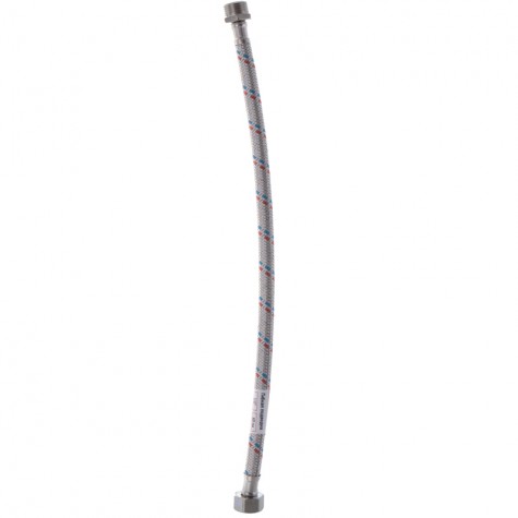 Гибкий шланг для подключения воды гайка 1/2'' - Штуцер 1/2'' (40 см) Zerix (ZX1561) Гибкий шланг для подключения воды гайка 1/2'' - Штуцер 1/2'' (40 см) Zerix (ZX1561)