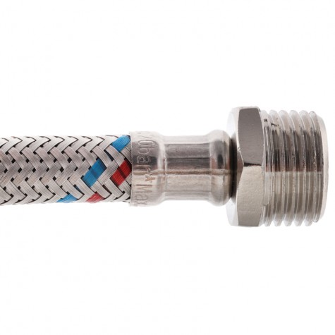 Гибкий шланг для подключения воды гайка 1/2'' - Штуцер 1/2'' (40 см) Zerix (ZX1561) Гибкий шланг для подключения воды гайка 1/2'' - Штуцер 1/2'' (40 см) Zerix (ZX1561)