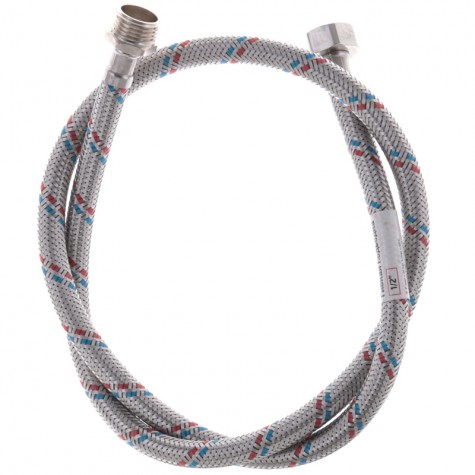 Гибкий шланг для подключения воды гайка 1/2'' - Штуцер 1/2'' (100 см) Zerix (ZX1565) Гибкий шланг для подключения воды гайка 1/2'' - Штуцер 1/2'' (100 см) Zerix (ZX1565)