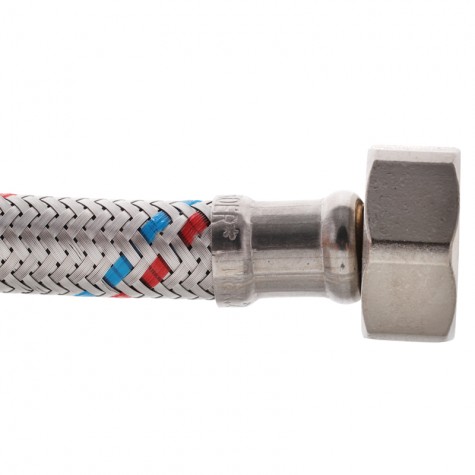 Гнучкий шланг для підключення води гайка 1/2'' - Штуцер 1/2'' (200 см) Zerix (ZX1569) Гнучкий шланг для підключення води гайка 1/2'' - Штуцер 1/2'' (200 см) Zerix (ZX1569)