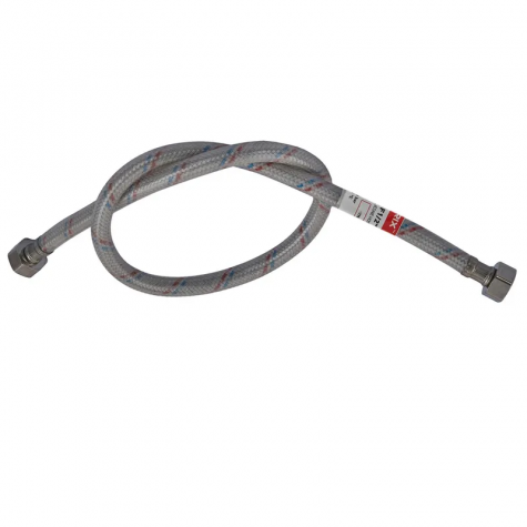 Гибкий шланг для подключения воды гайка 1/2'' - гайка 1/2'' (30 см) (силик. оболочка) Zerix (ZX300