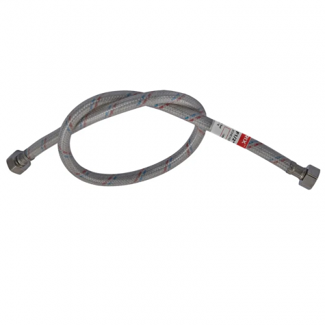 Гибкий шланг для подключения воды гайка 1/2'' - гайка 1/2'' (80 см) (силик. оболочка) Zerix (ZX301