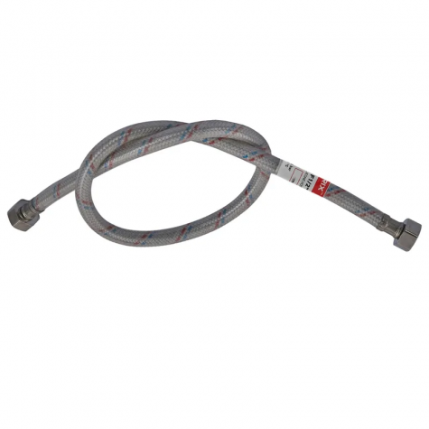 Гнучкий шланг для підключення води гайка 1/2'' - гайка 1/2'' (120 см) (силик. оболонка) Zerix (ZX30