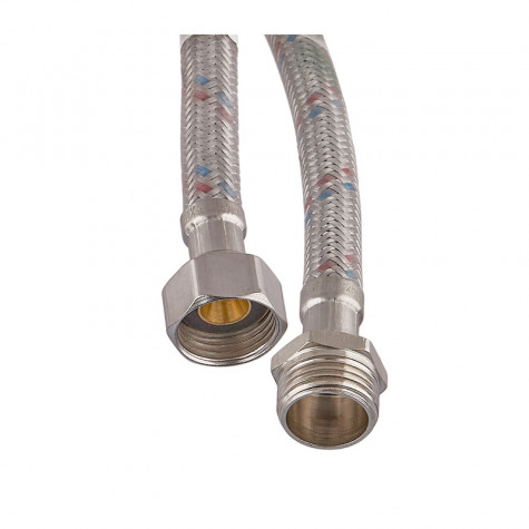 Гнучкий шланг для підключення води Гайка 1/2'' - Штуцер 1/2'' (40 см) (силик. оболонка) ZERIX (ZX30