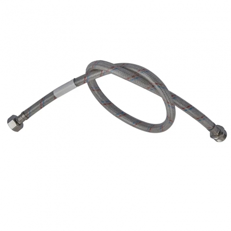 Гибкий шланг для подключения воды гайка 1/2'' - Штуцер 1/2'' (100 см) (силик. оболочка) Zerix (ZX3