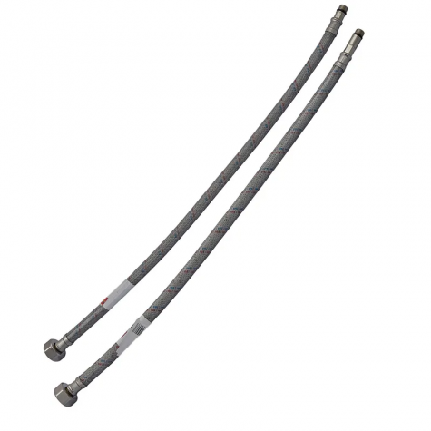 Гнучкі шланги для змішувача гайка 1/2'' - Штуцер M10 (100 см) 2 шт (силик. оболонка) Zerix (ZX3032)