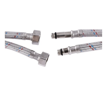 Гнучкі шланги для змішувача гайка 1/2'' - Штуцер M10 (120 см) 2 шт (силик. оболонка) Zerix (ZX3033)