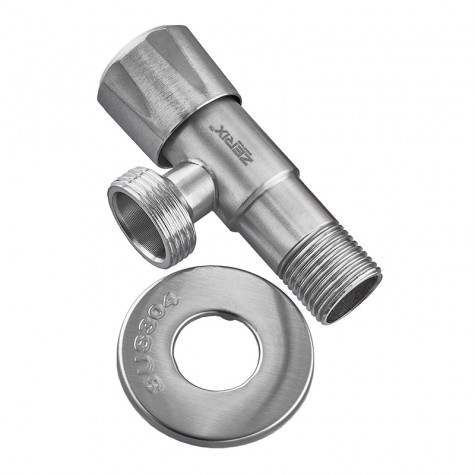 Кран для підключ. сантехприладів Zerix VAL-05-1/2x3/4 з нерж. ст.SUS304 (ZX4801)