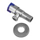 Кран для подключения сантехприборов Zerix VAL-06-1/2x1/2 из нерж.стали SUS304 (синий) (ZX5099)