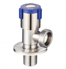 Кран для підключення сантехприладів Zerix VAL-08-1/2x3/4 з нерж.сталі SUS304 (синій) (ZX5101)