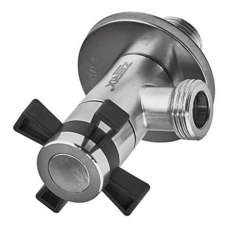 Кран для подключения сантехприборов Zerix VAL-09-1/2x1/2 с нерж.стали SUS304 (ZX5102) Кран для подключения сантехприборов Zerix VAL-09-1/2x1/2 с нерж.стали SUS304 (ZX5102)