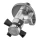 Кран для подключения сантехприборов Zerix VAL-10-1/2x3/4 с нерж.стали SUS304 (ZX5103)