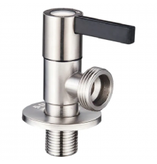 Кран для підключення сантехприладів Zerix VAL-12-1/2x3/4 з нерж.сталі SUS304 (ZX5105)
