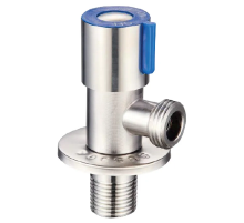 Кран для підключення сантехприладів з нерж. ст. SUS304 (синій) ZERIX VAL-01-1/2x1/2 (ZX5610)