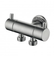 Кран для підключення сантехприладів Zerix VAL-13-1/2x1/2x1/2 з нерж. сталі SUS304 (ZX5971)