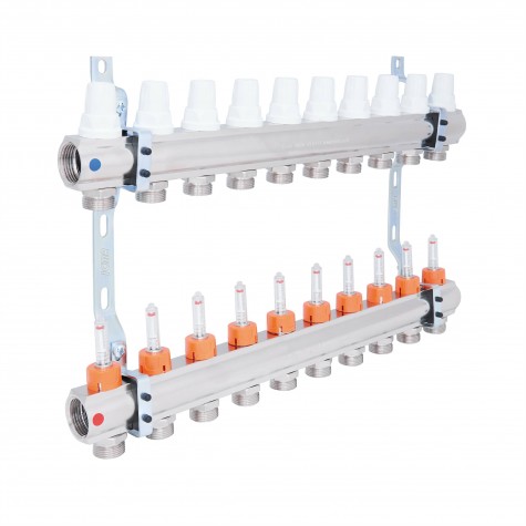 Колектор Icma 1" 10 виходів, з витратомірами №K013