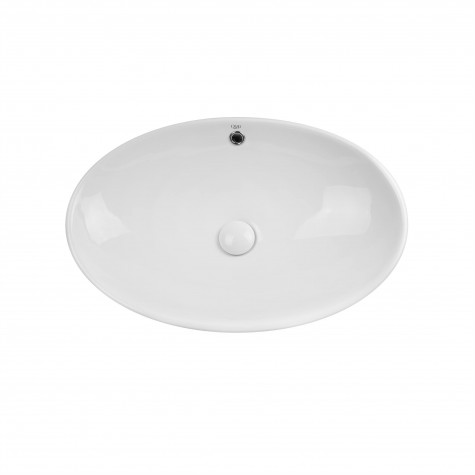 Раковина-чаша Qtap Dove 625х415х150 White з донним клапаном QT06113077W