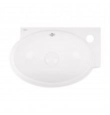 Раковина Qtap Leo 430x290x140 White з донним клапаном QT11115011RW